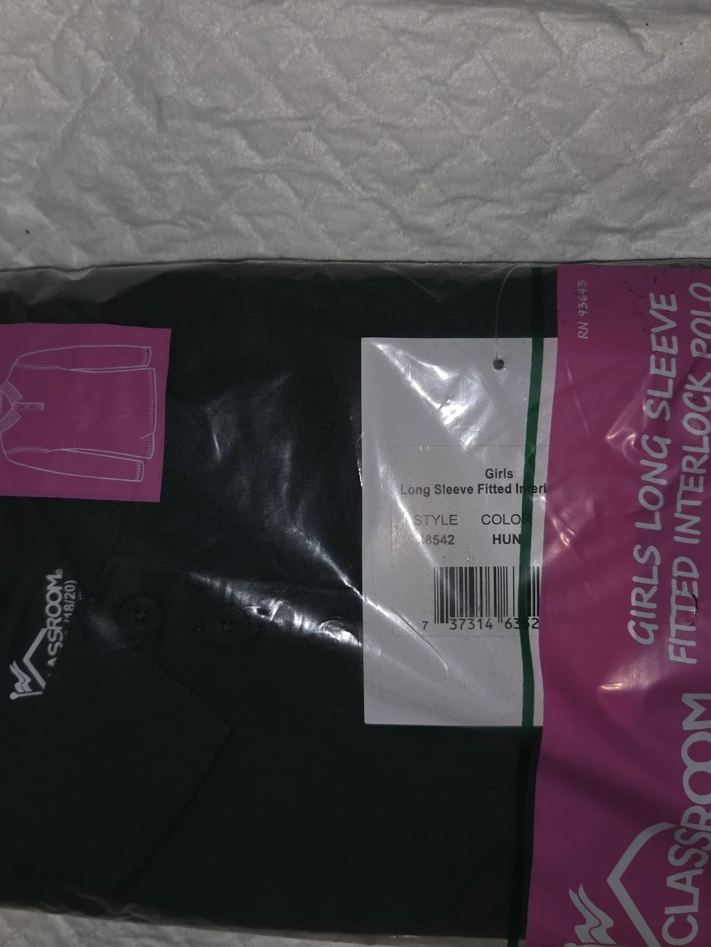 Bundle of 2 Uniforms Classroom Girls Green Long Sleeve Shirts Polo Size XL 18/20
